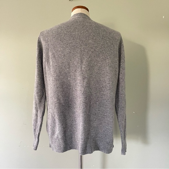 J.Crew Gray Marled cardigan 100% Merino Wool size XL - Picture 4 of 6